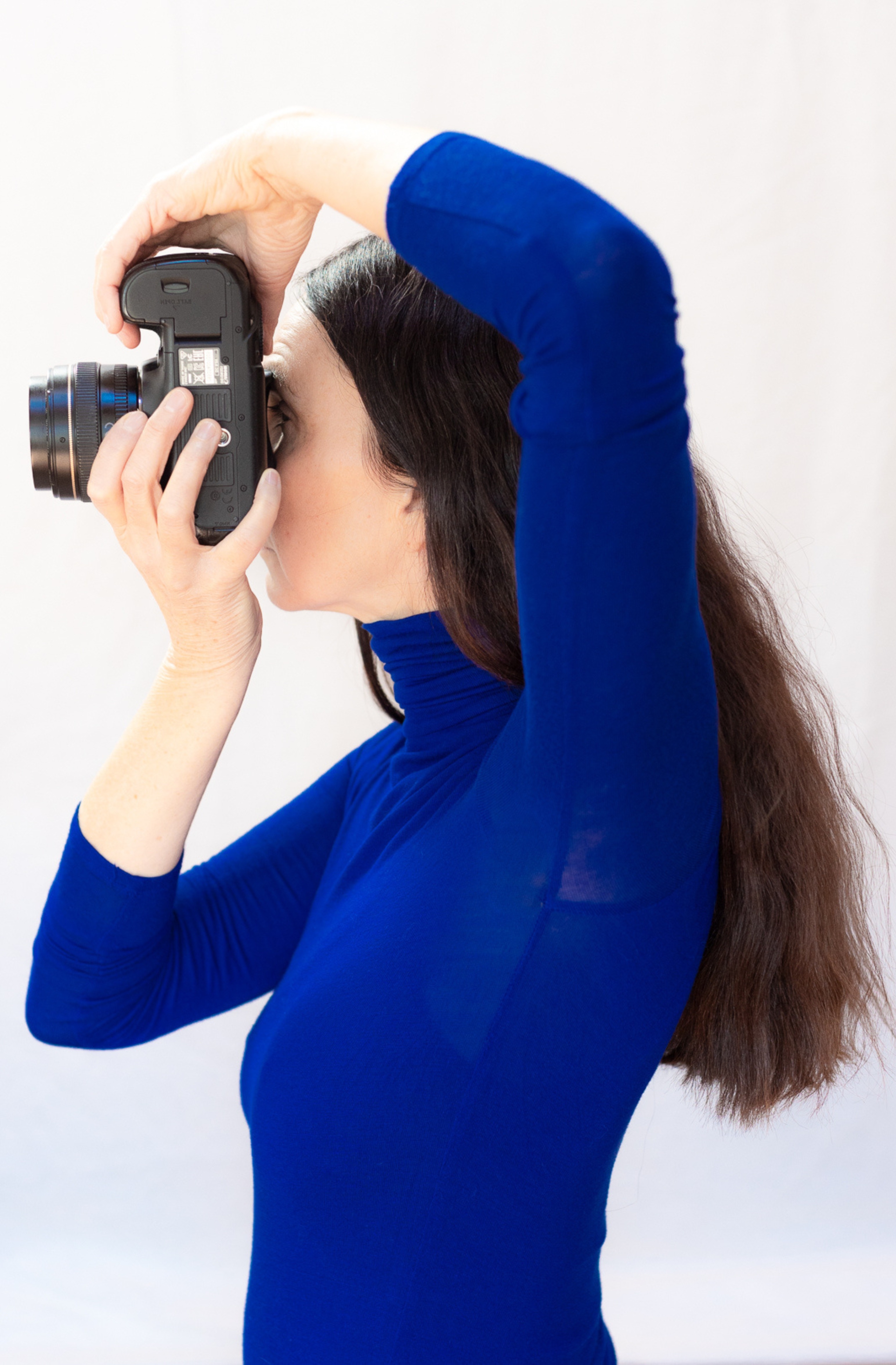 Fotografen beate kellmann bei der Arbeit.