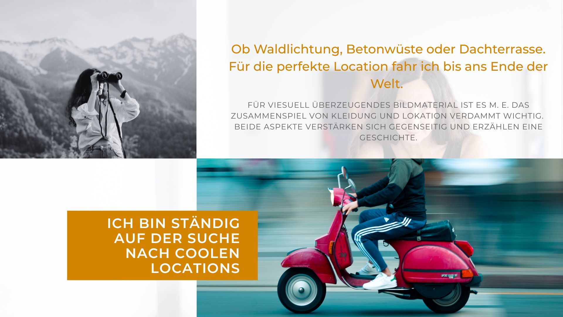 Lokationssuche in München mit dem Roller durch die Stadt